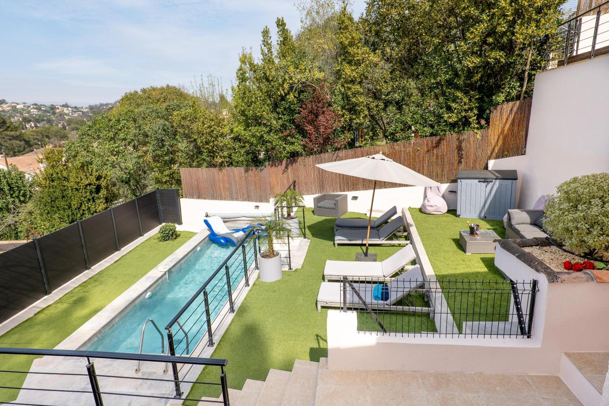 Villa Piscine-Jacuzzi-Videoprojecteur-Clim La Perle Rare à Mougins Extérieur photo