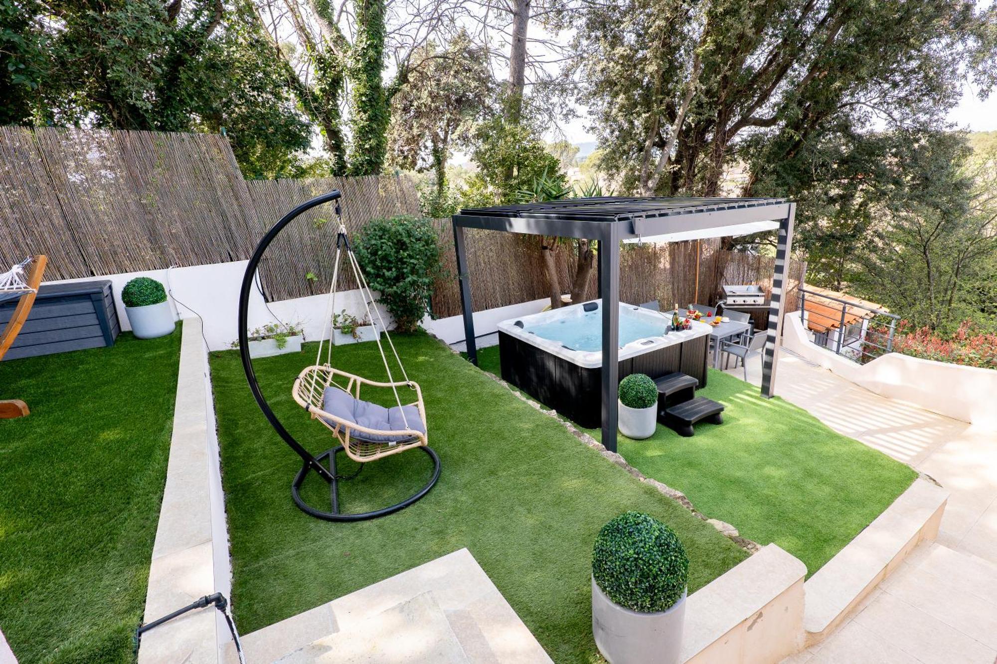 Villa Piscine-Jacuzzi-Videoprojecteur-Clim La Perle Rare à Mougins Extérieur photo